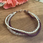 3-Strand Freshwater Pearl and Gemstone Bracelet in Sterling Silver