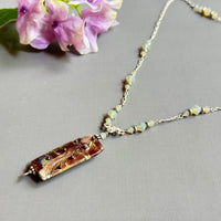 Purple Grace Ma Lampwork Bead Necklace in Sterling Silver
