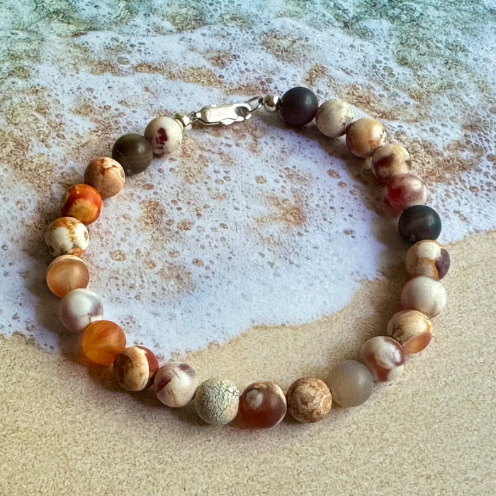 Ancient Cellar Red Agate Bracelet in Sterling Silver