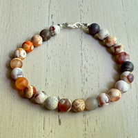 Ancient Cellar Red Agate Bracelet in Sterling Silver