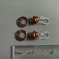 Czech Glass Pumpkin Saturn Earrings and Copper Moroccan Components in Sterling Silver