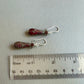 Czech Glass Dark Ruby Dangle Earrings in Sterling Silver