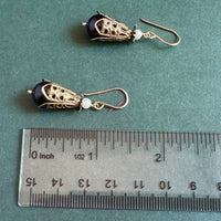 Garnet "Anne Boleyn" Earrings in 14K Gold Fill