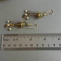 Vintage Light Colorado Topaz Swarovski Crystal Earrings in 14K Gold Fill