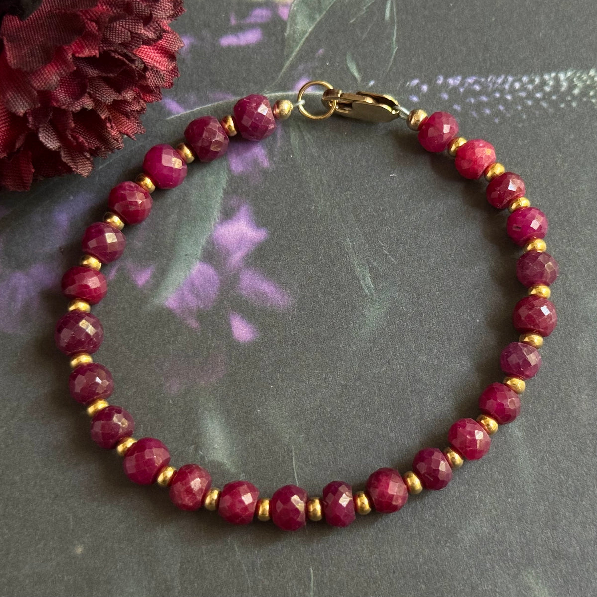 Ruby and 24K Vermeil Bracelet