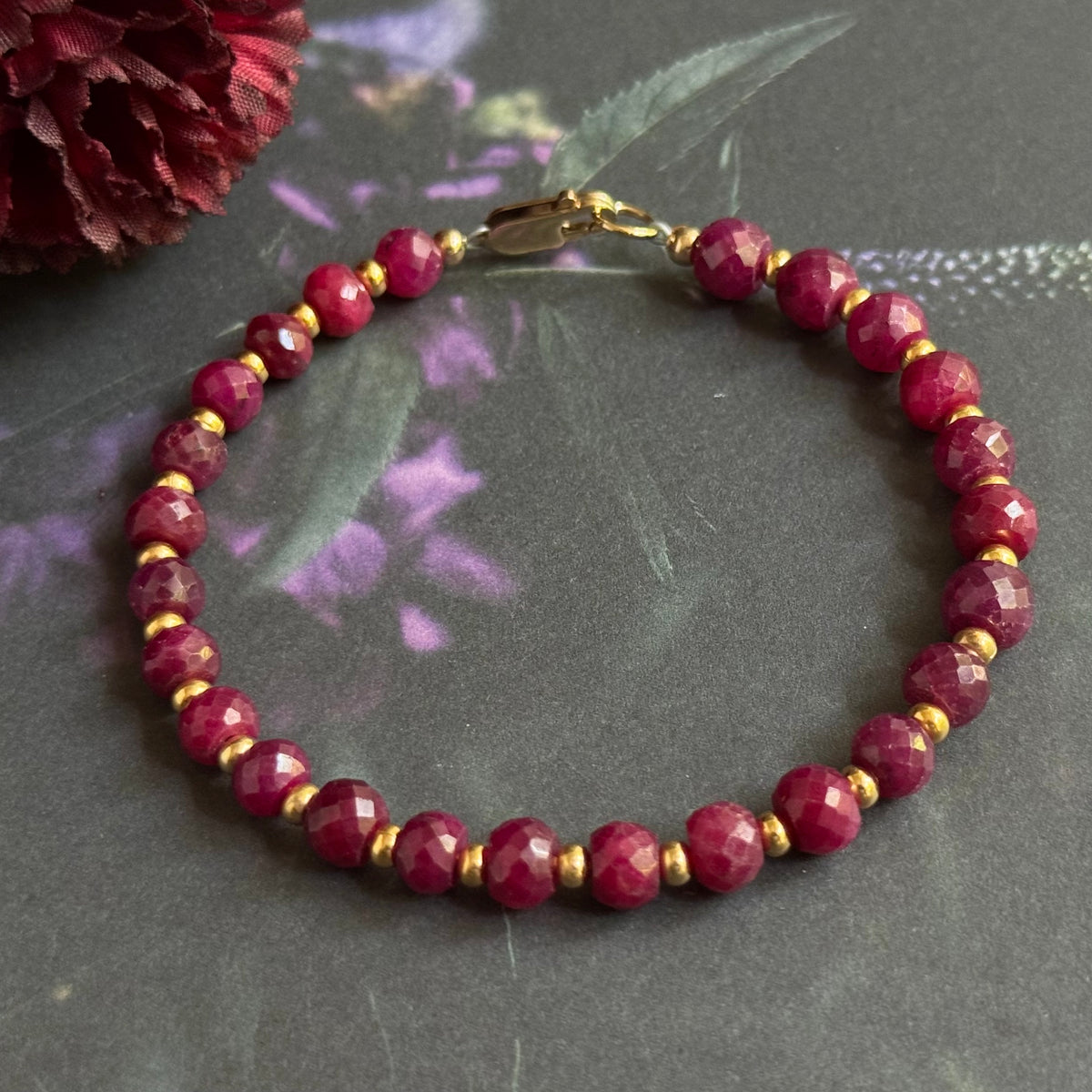 Ruby and 24K Vermeil Bracelet