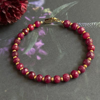 Ruby and 24K Vermeil Bracelet