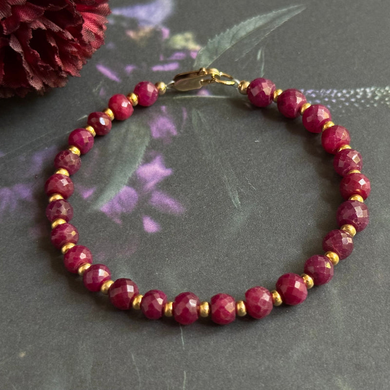 Ruby and 24K Vermeil Bracelet