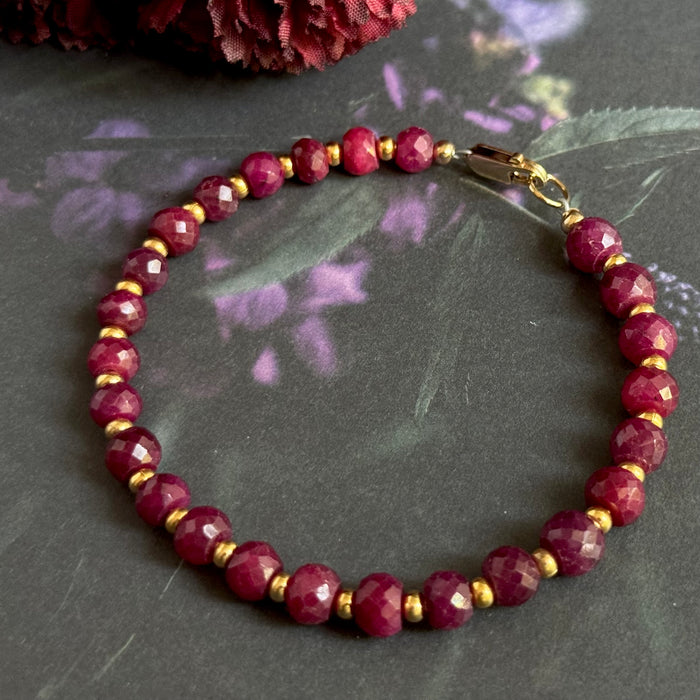 Ruby and 24K Vermeil Bracelet