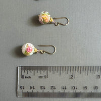 White Venetian Wedding Cake Earrings in 14K Gold Fill