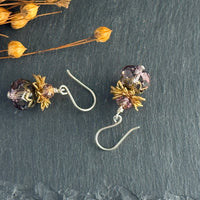 Vintage Lavender Swarovski Crystal Earrings in Sterling Silver