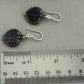 Czech Glass Purple Heart Earrings in Sterling Silver