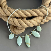 Amazonite Graduated Dagger Necklace in 14K Gold Fill