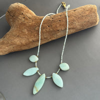 Amazonite Graduated Dagger Necklace in 14K Gold Fill