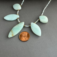 Amazonite Graduated Dagger Necklace in 14K Gold Fill