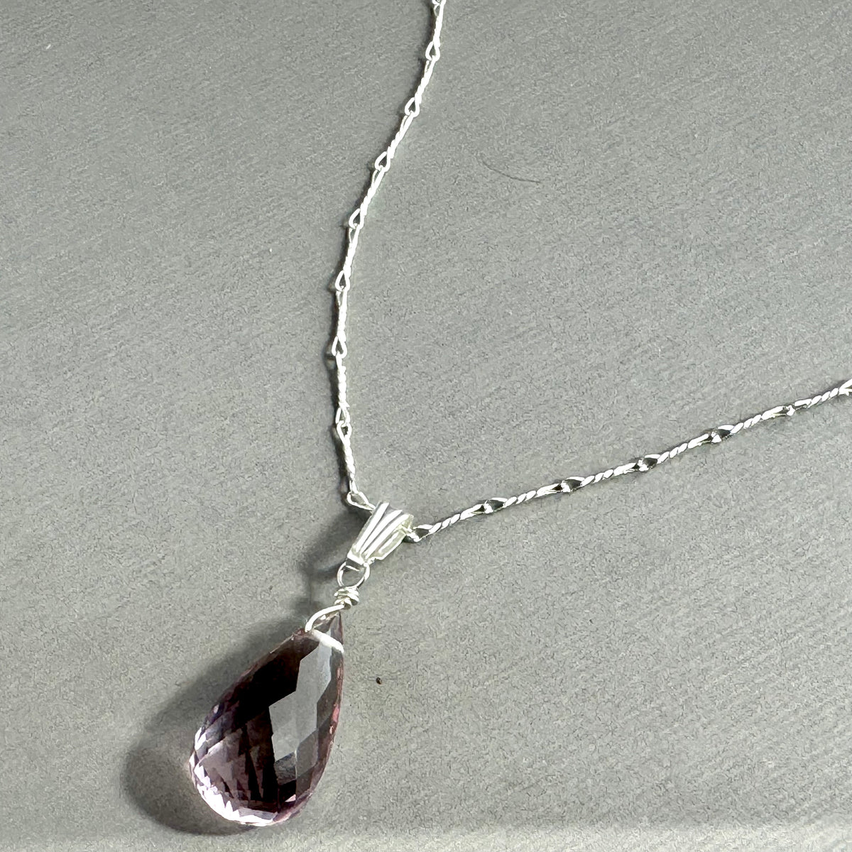 Top-Drilled Ametrine Pendant Necklace in Sterling Silver