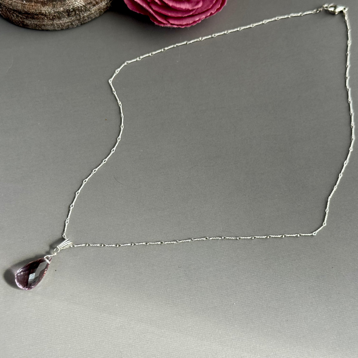 Top-Drilled Ametrine Pendant Necklace in Sterling Silver