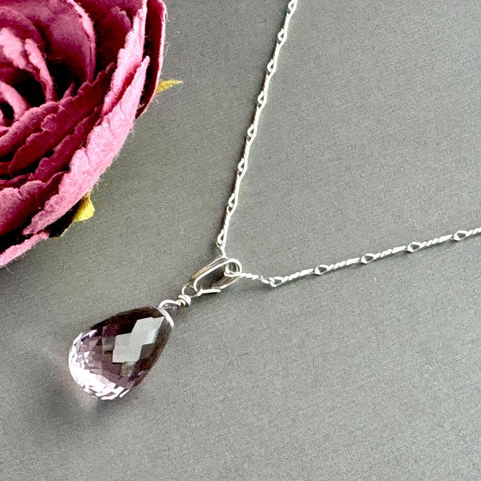 Top-Drilled Ametrine Pendant Necklace in Sterling Silver