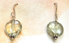 Load image into Gallery viewer, Light Green Amethyst Earrings in Sterling Silver
