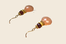 Load image into Gallery viewer, Large Pink Chalcedony Briollet Earrings in 14K Gold Fill
