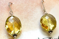 Lemon Quartz Earrings in Sterling Silver