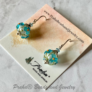 Grace Ma Lampwork Glass Bead Earrings in Sterling Silver