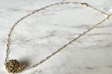 Load image into Gallery viewer, Swarovski Crystal Filigree Encrusted Gold Necklace in 14K Gold Fill
