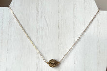 Load image into Gallery viewer, Swarovski Crystal Filigree Encrusted Gold Necklace in 14K Gold Fill
