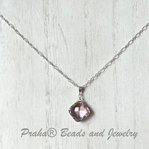 Huge Ametrine Cushion Cut Pendant Necklace in Sterling Silver