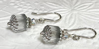 Czech Glass Silver Cathedral Earrings in Sterling Silver