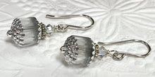 Load image into Gallery viewer, Czech Glass Silver Cathedral Earrings in Sterling Silver
