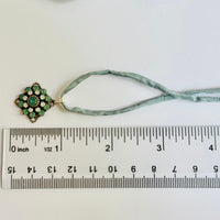 Turquoise Swarovski Crystal Pendant in Sterling Silver