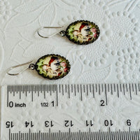 Marie Antoinette Cabochon Earrings in Sterling Silver