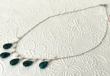 Load image into Gallery viewer, Apatite Briollet and Freshwater Pearl Necklace in Sterling Silver
