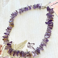 Load image into Gallery viewer, Amethyst Smooth Dagger Necklace, in Sterling Silver
