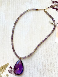 Amethyst Pendant Necklace, in 14K Gold Fill