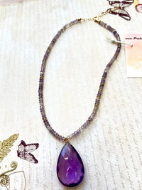 Amethyst Pendant Necklace, in 14K Gold Fill