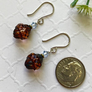 Dime-size earrings in sterling silver