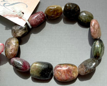 Load image into Gallery viewer, Tourmaline Nugget Stretch Bracelet
