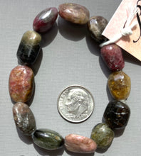 Load image into Gallery viewer, Tourmaline Nugget Stretch Bracelet
