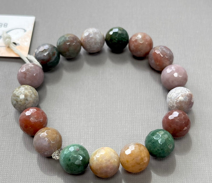 Round Jasper Stretch Bracelet