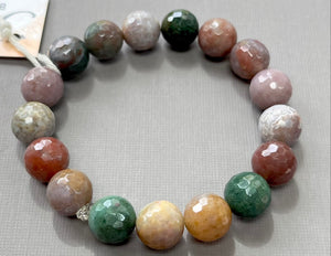 Round Jasper Stretch Bracelet