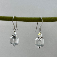 Czech Glass Silver Cathedral Earrings in Sterling Silver