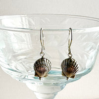 Sterling Silver Clam Earrings