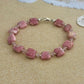 Rhodochrosite Bracelet in Sterling Silver