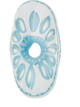 Load image into Gallery viewer, Opaque Acqua//White Murrine Sculpted Flat Round 20MM
