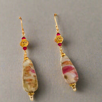 Czech Glass Lampwork Earrings in 14K Gold Fill