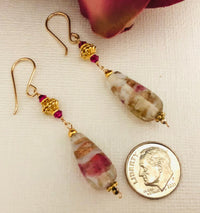 Czech Glass Lampwork Earrings in 14K Gold Fill