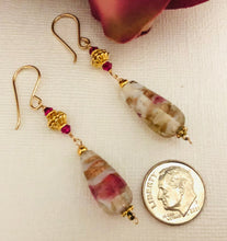 Load image into Gallery viewer, Czech Glass Lampwork Earrings in 14K Gold Fill
