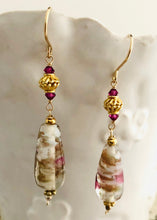 Load image into Gallery viewer, Czech Glass Lampwork Earrings in 14K Gold Fill
